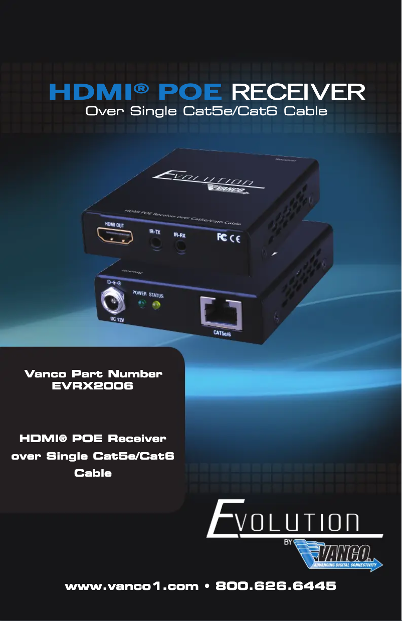 Page 1 de la notice Manuel utilisateur Evolution EVRX2006