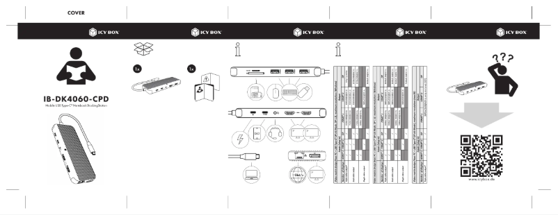 Page 1 de la notice Manuel utilisateur Icy Box IB-DK4060-CPD