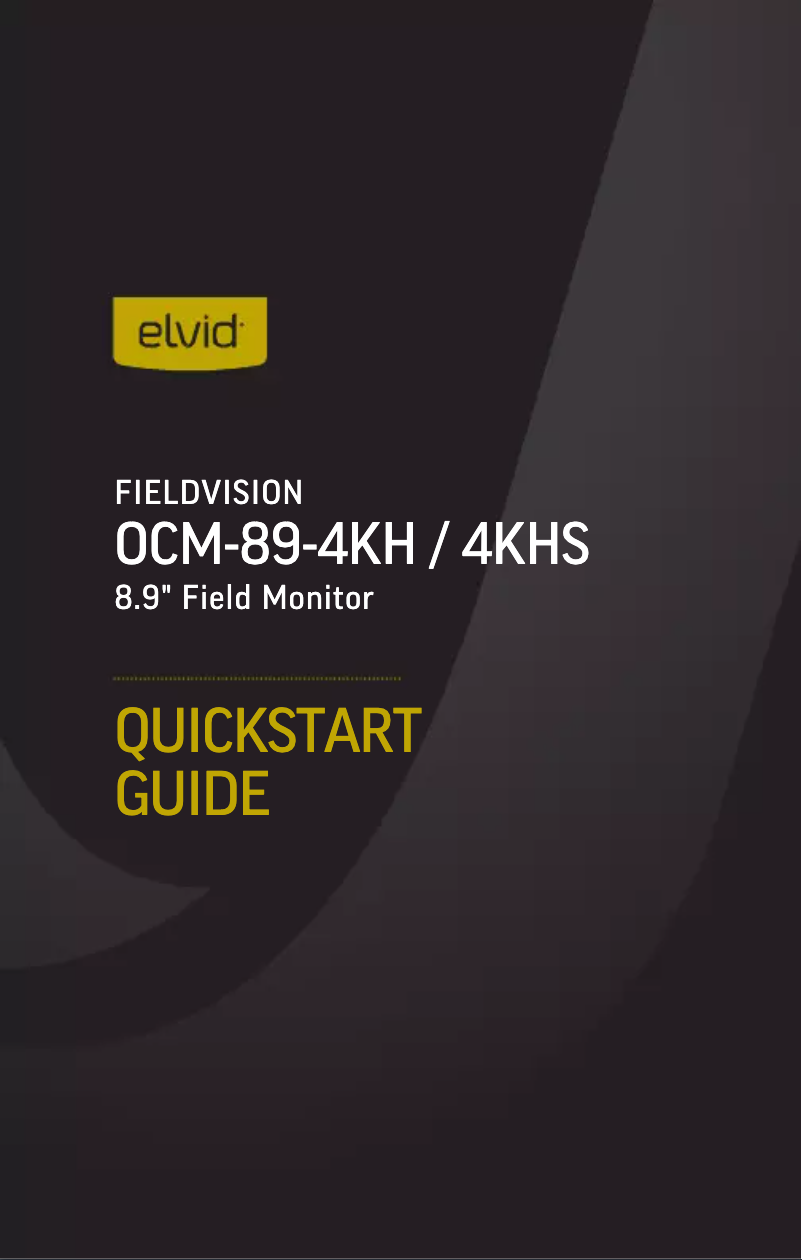 Page n°1 - Manuel utilisateur Elvid FieldVision OCM-89-4KHS