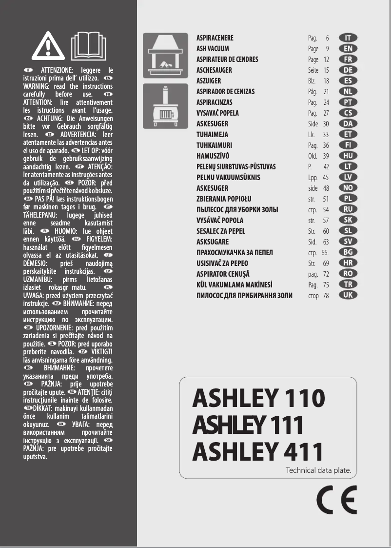 Image de la première page du manuel de l'appareil Ashley 411