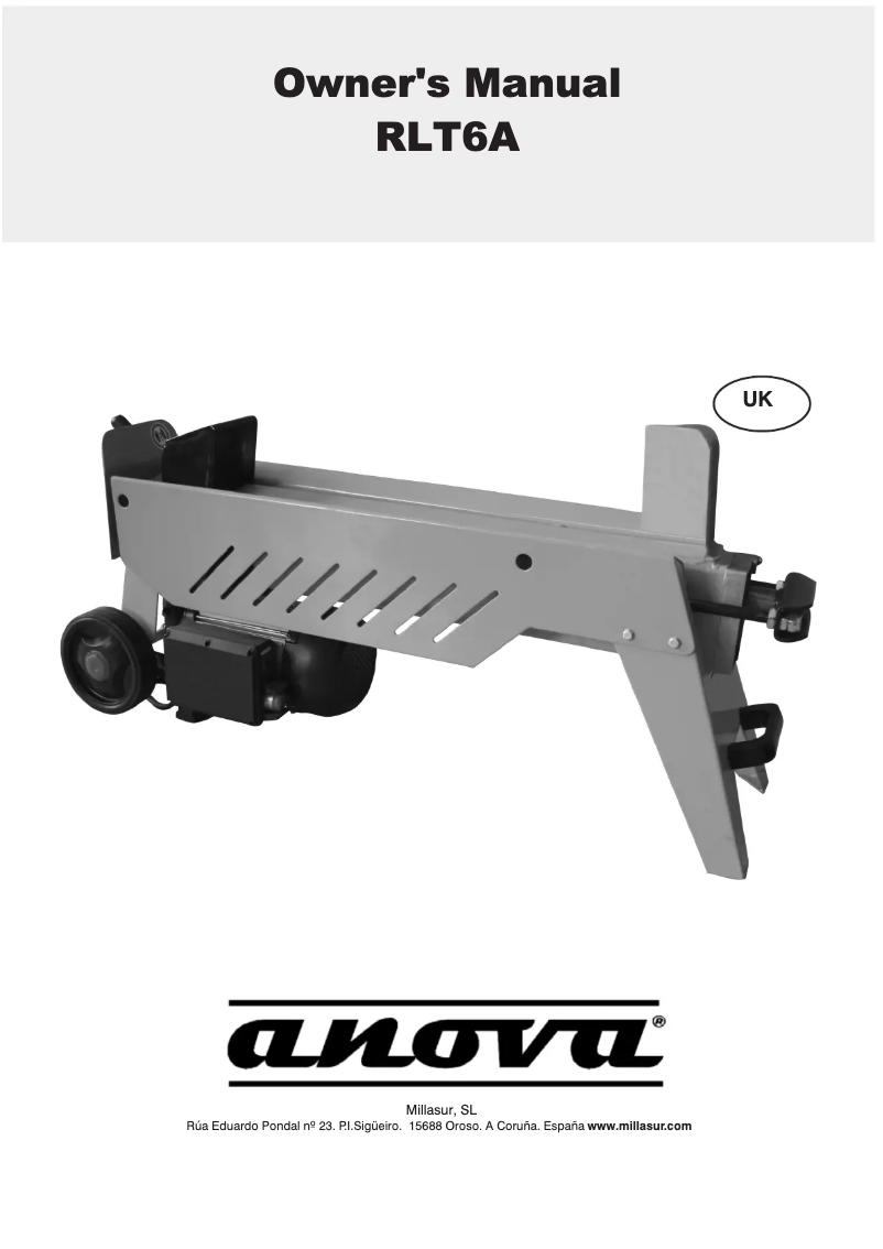 Page n°1 - Manuel utilisateur Anova RLT6A