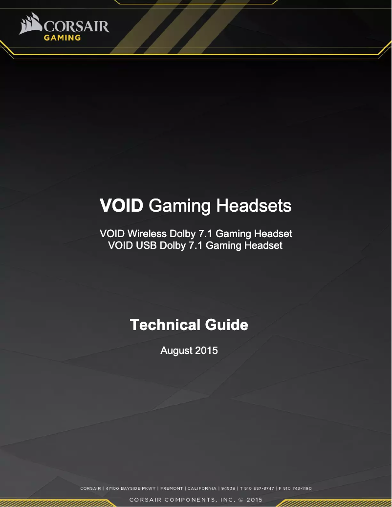 Image de la première page du manuel de l'appareil VOID RGB 7.1