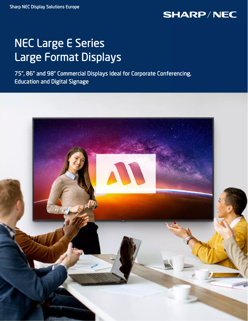 Page 1 de la notice Brochure NEC MultiSync E988