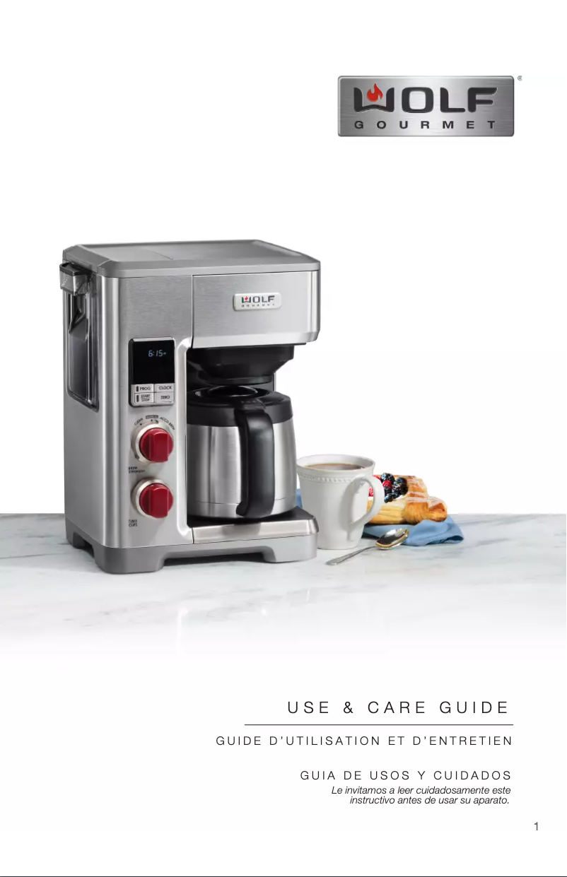 Page 1 de la notice Manuel d'utilisation et d'entretien Wolf WGCM100S