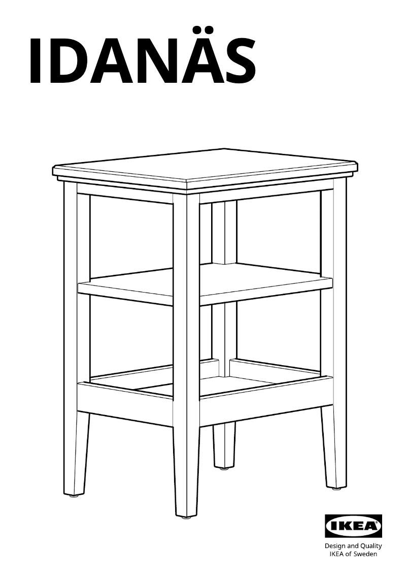 Image de la première page du manuel de l'appareil IDANÄS 804.960.49