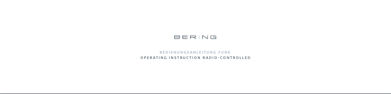 Page n°1 - Manuel utilisateur Bering Funk