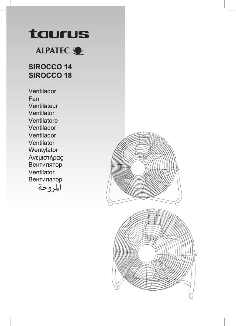 Página 1 del manual Manual de usuario Taurus Sirocco 18