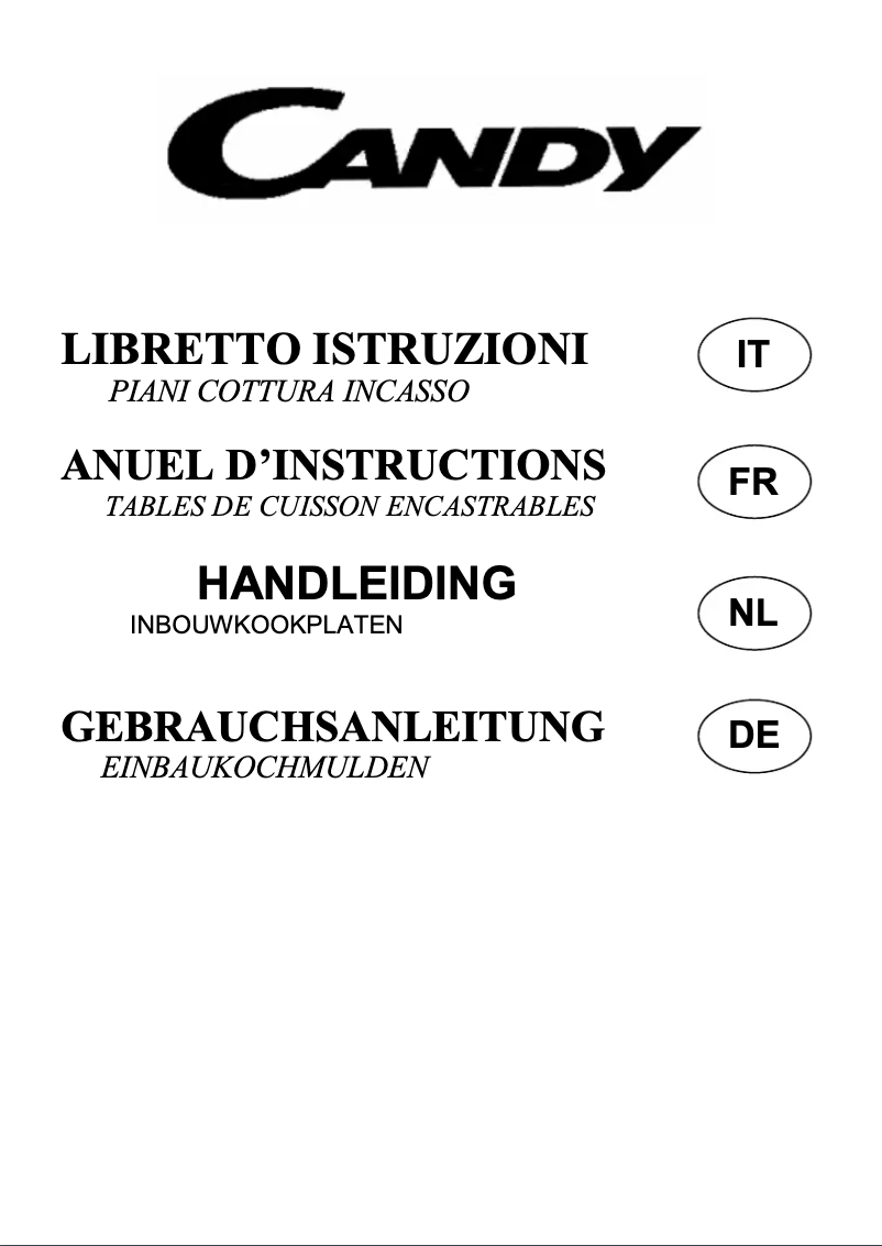 Page 1 de la notice Manuel utilisateur Candy PL 2230 X
