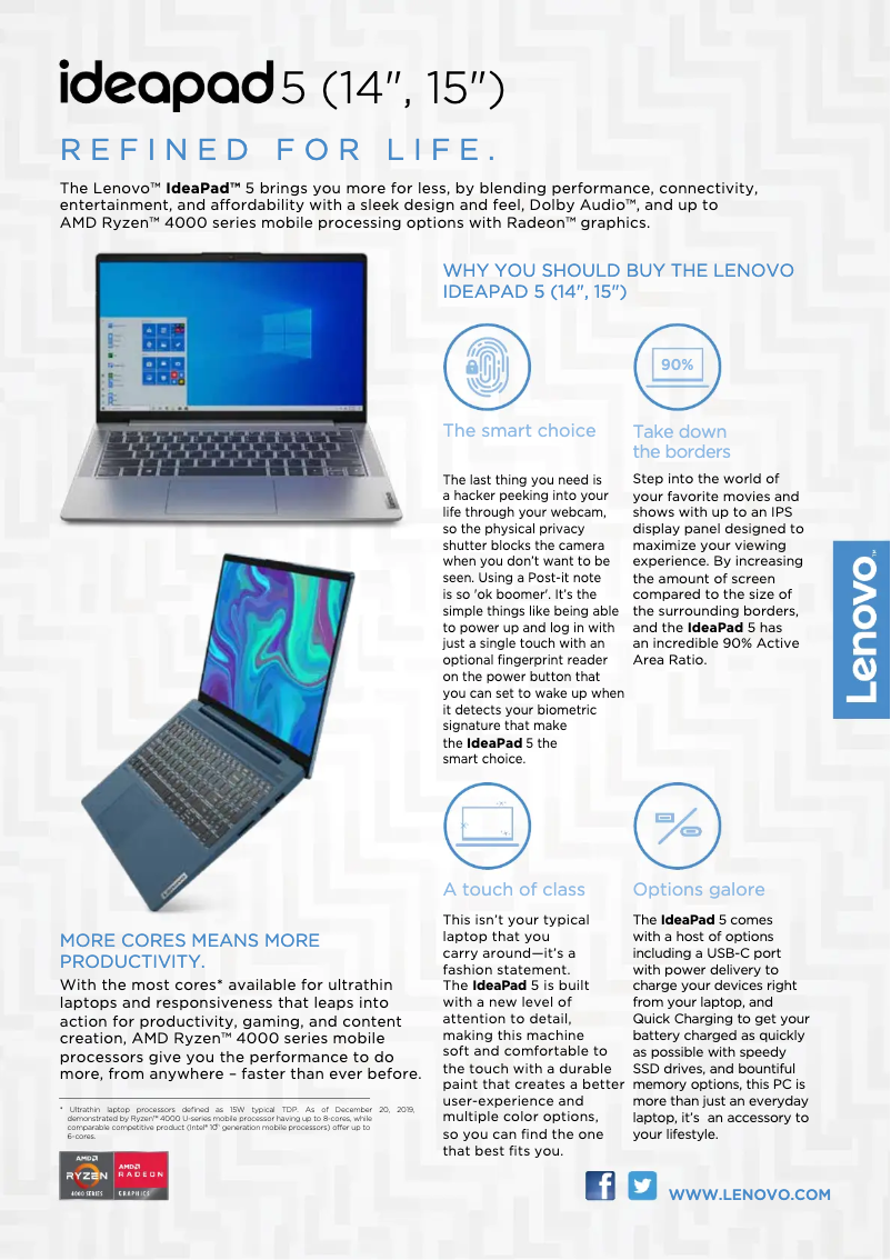 Page n°1 - Brochure Lenovo IdeaPad 5