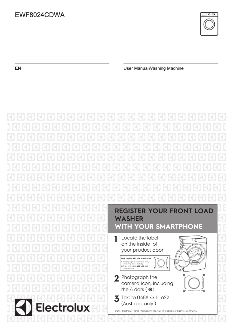 Page 1 de la notice Mode d'emploi Electrolux EWF8024CDWA