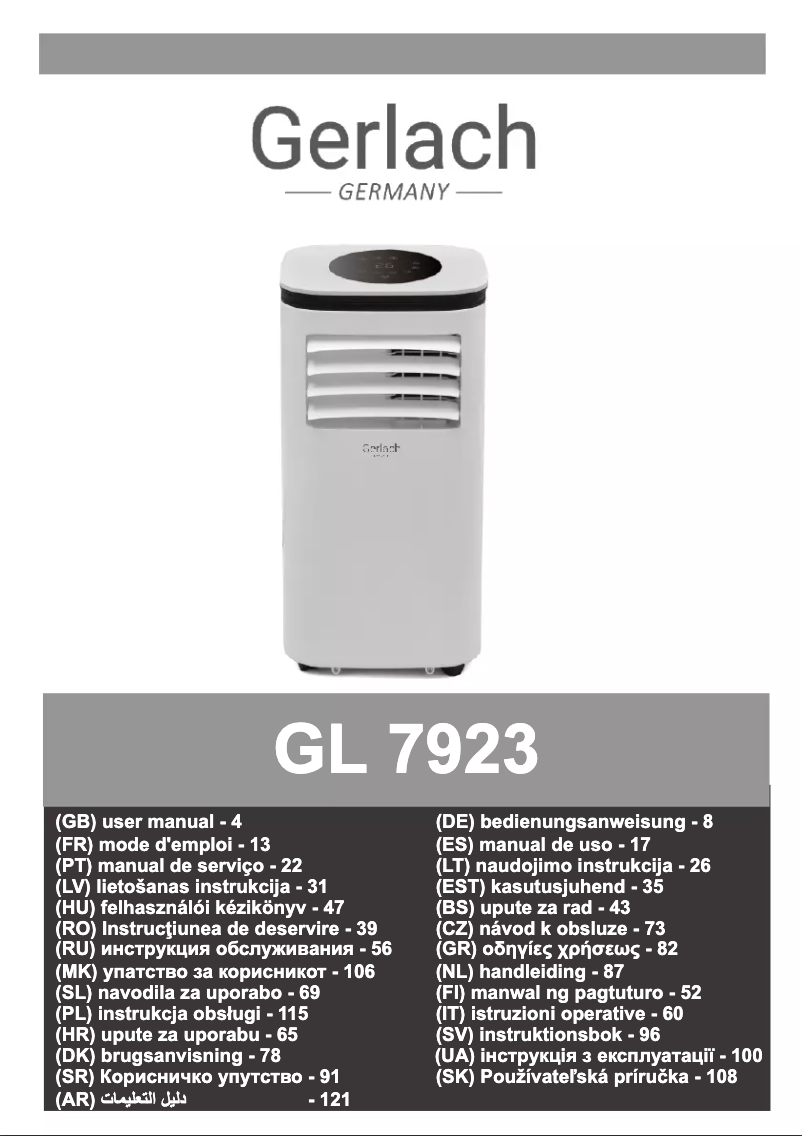 Image de la première page du manuel de l'appareil GL 7923