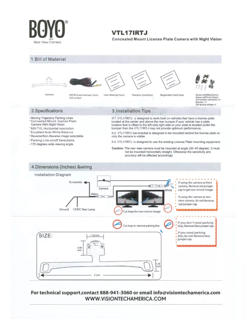 Page n°1 - Manuel utilisateur Boyo VTL17IRTJ