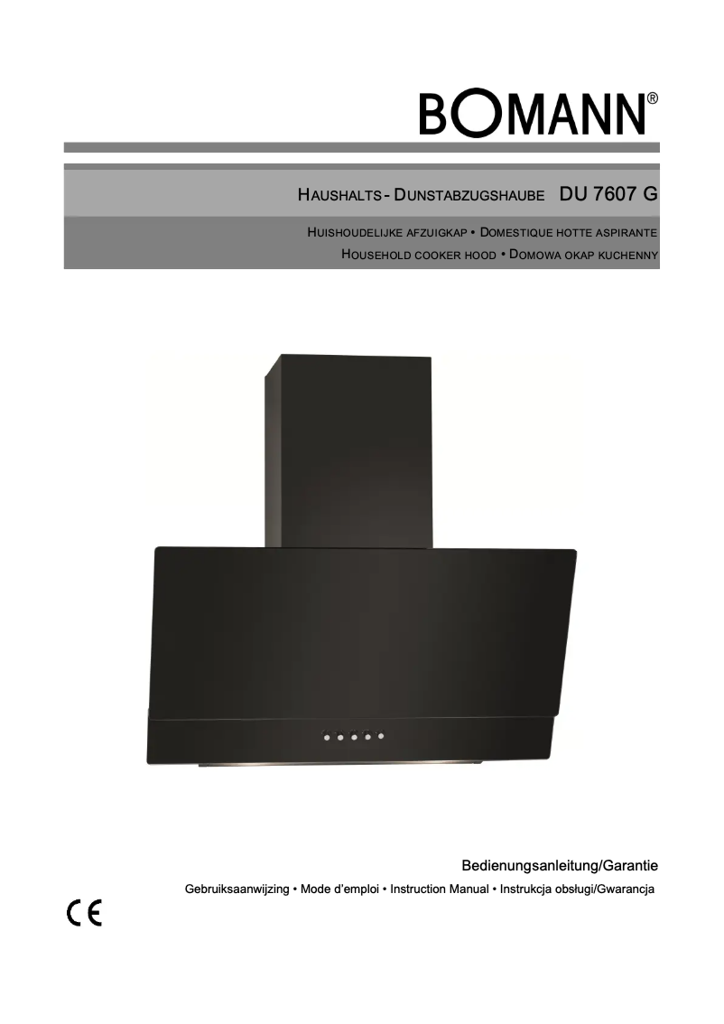 Image de la première page du manuel de l'appareil DU 7607 G