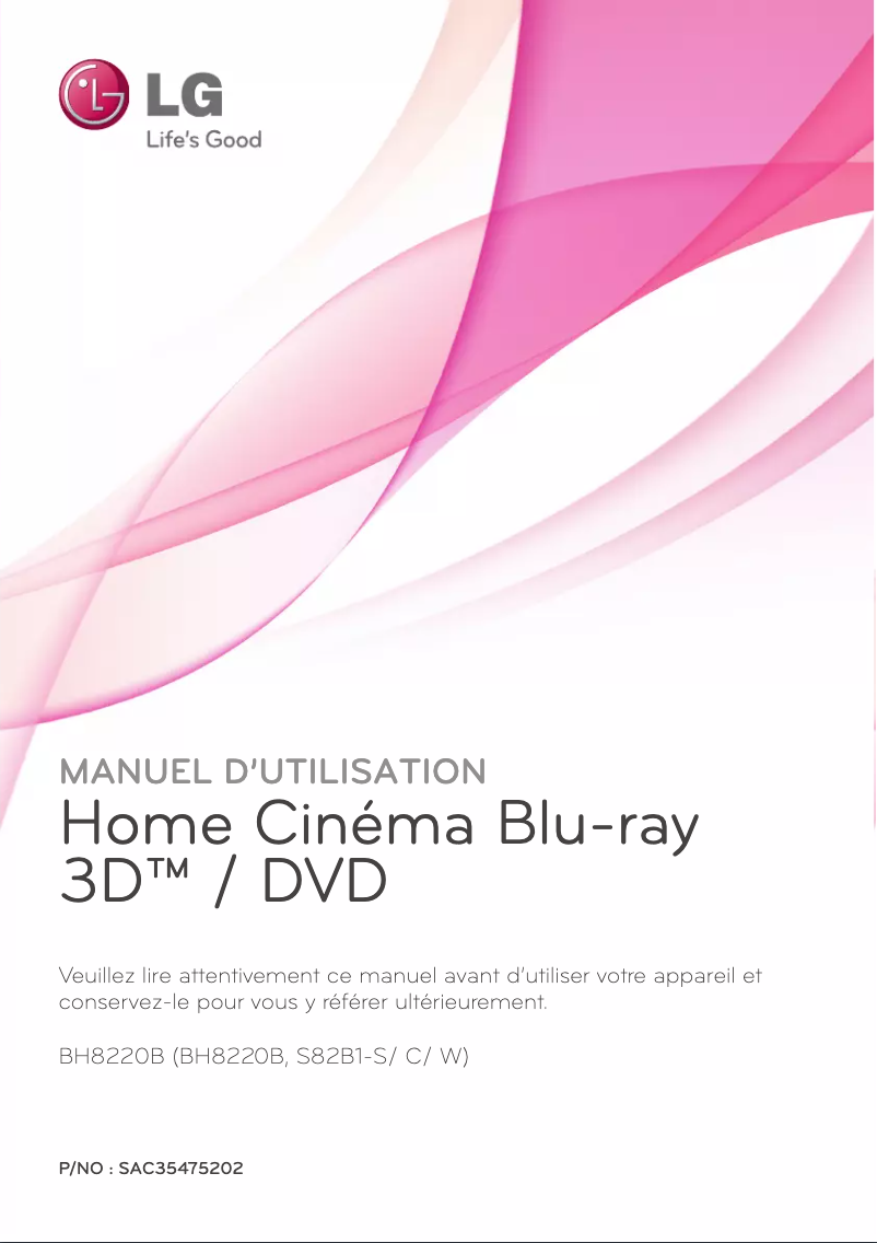 Page n°1 - Manuel utilisateur LG BH8220B