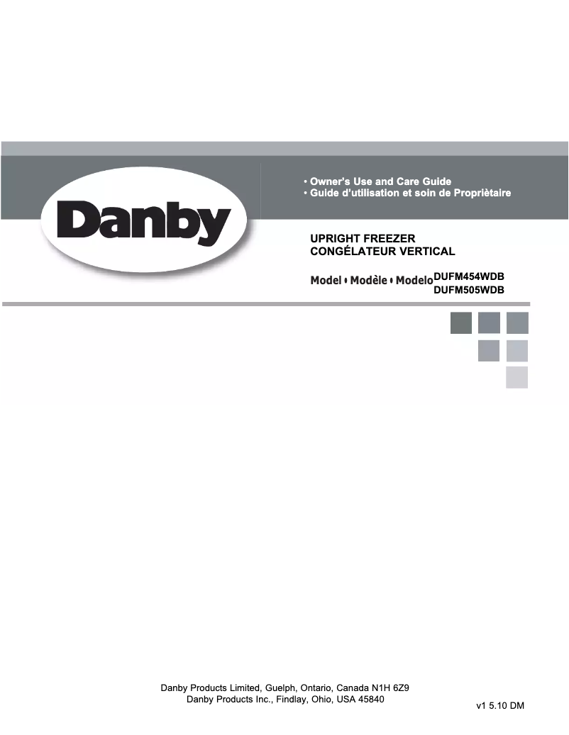 Page n°1 - Manuel utilisateur Danby DUFM505WDB