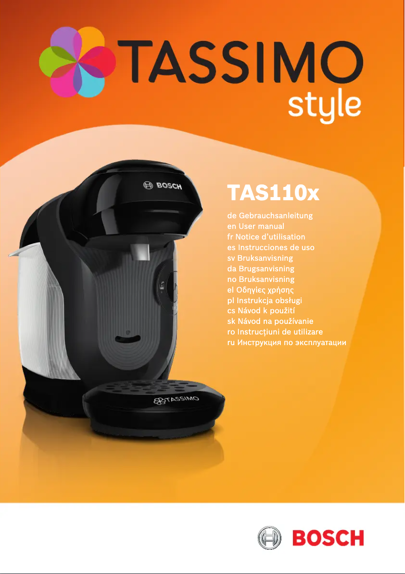Page n°1 - Manuel utilisateur Bosch Tassimo Style TAS1107