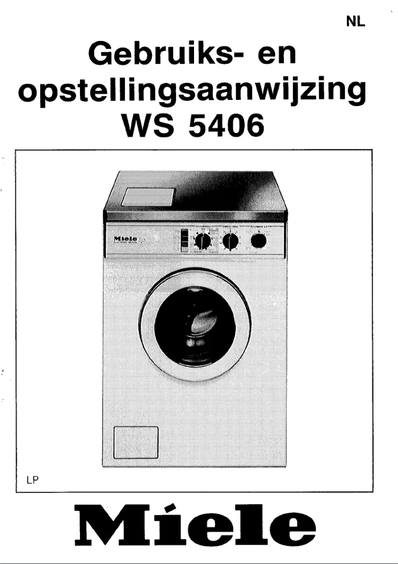 Page 1 de la notice Manuel utilisateur Miele WS 5406 LP