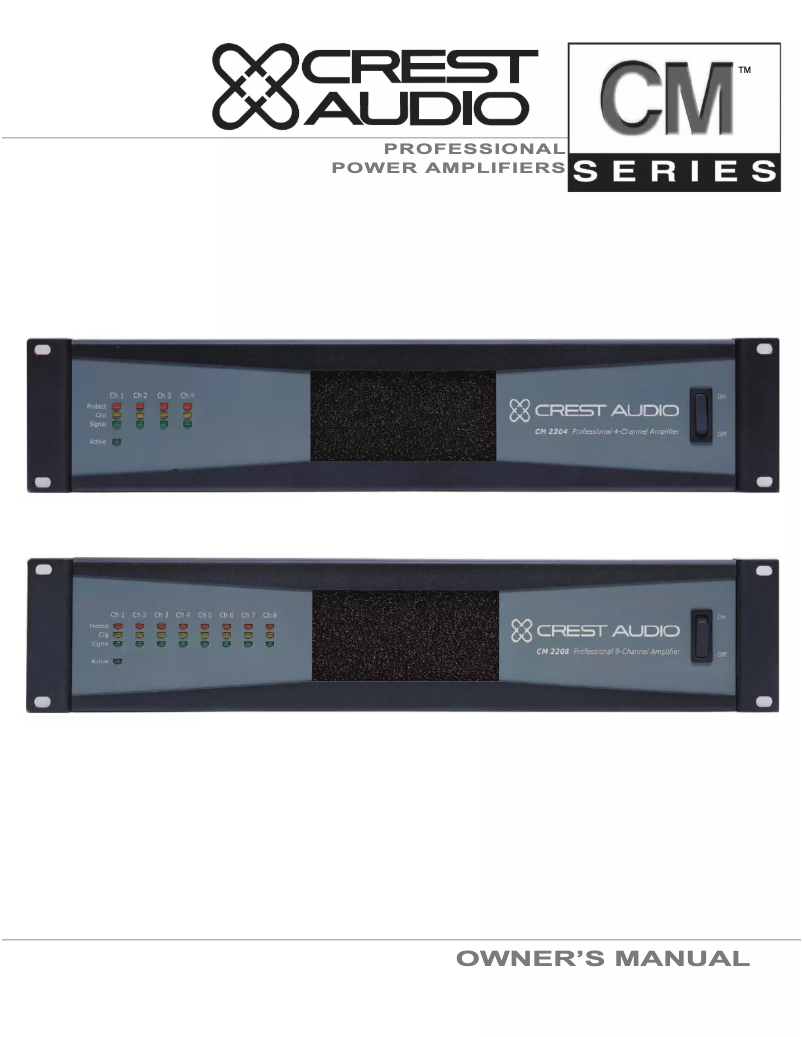 Page 1 de la notice Manuel utilisateur Crest Audio CM 2208