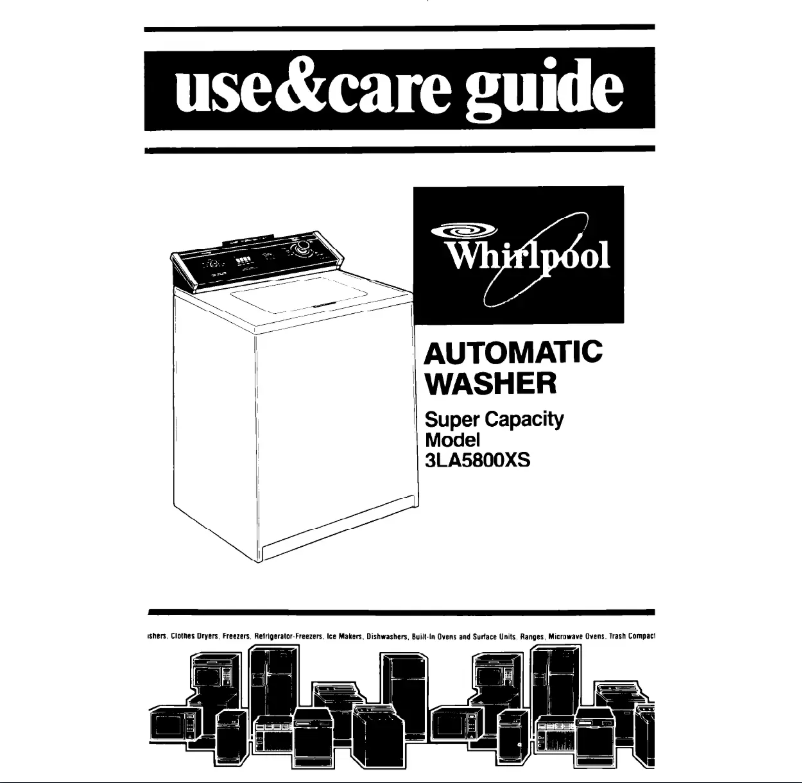 Page n°1 - Manuel utilisateur Whirlpool 3LA5800XS