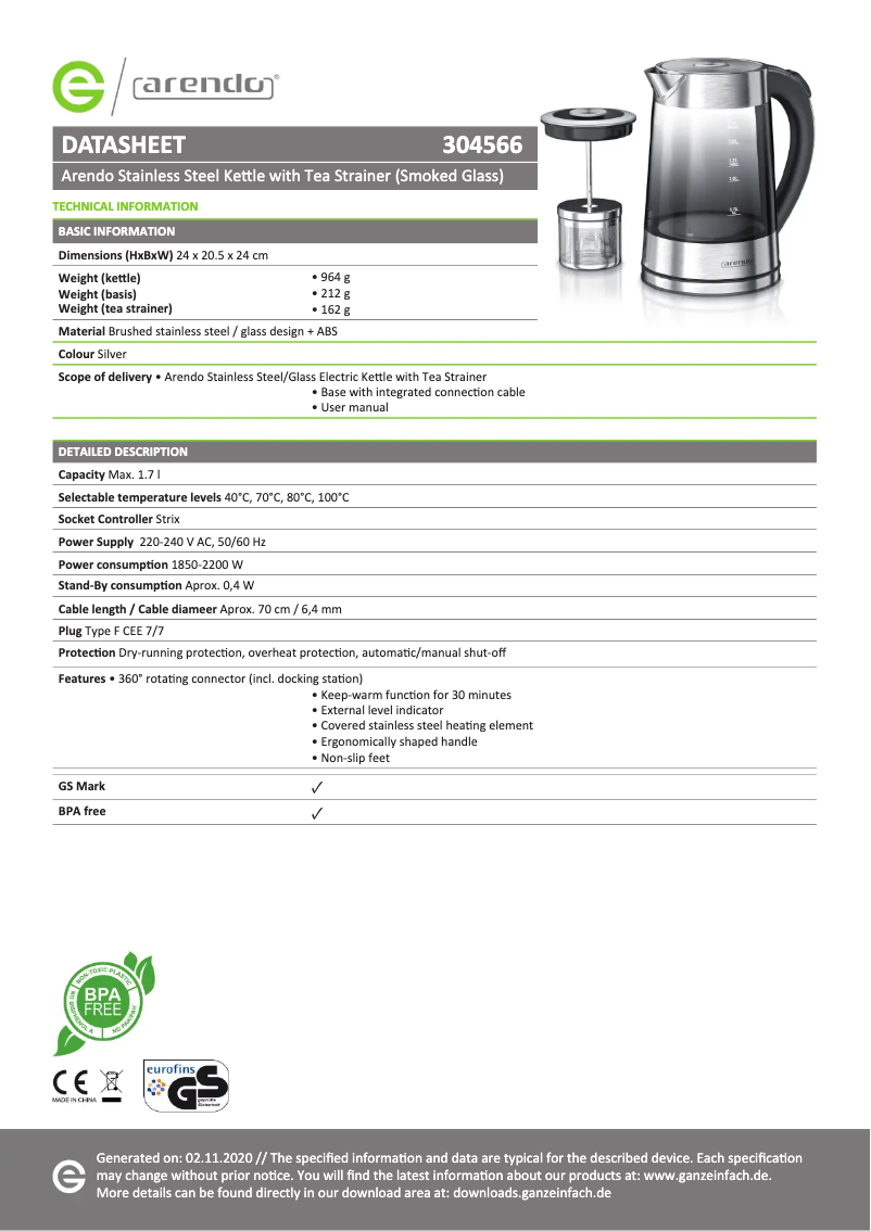Image de la première page du manuel de l'appareil Infusion 304566