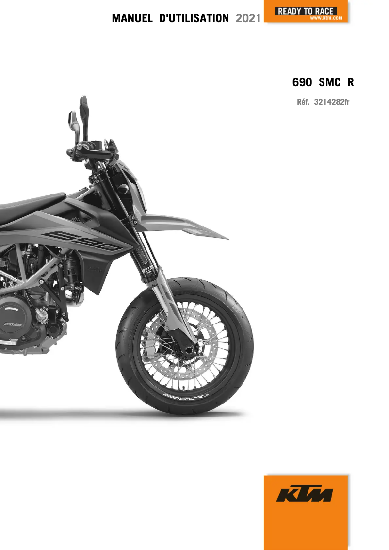 Page 1 de la notice Manuel utilisateur KTM 690 SMC R (2021)