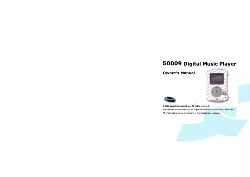 Page n°1 - Manuel utilisateur Sakar 50009