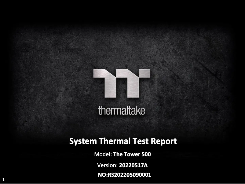 Page 1 de la notice Manuel utilisateur Thermaltake The Tower 500