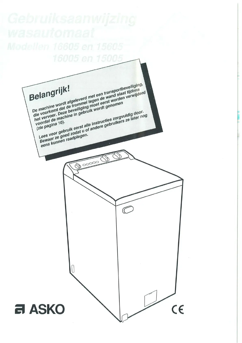 Página 1 del manual Manual de usuario Asko 15605