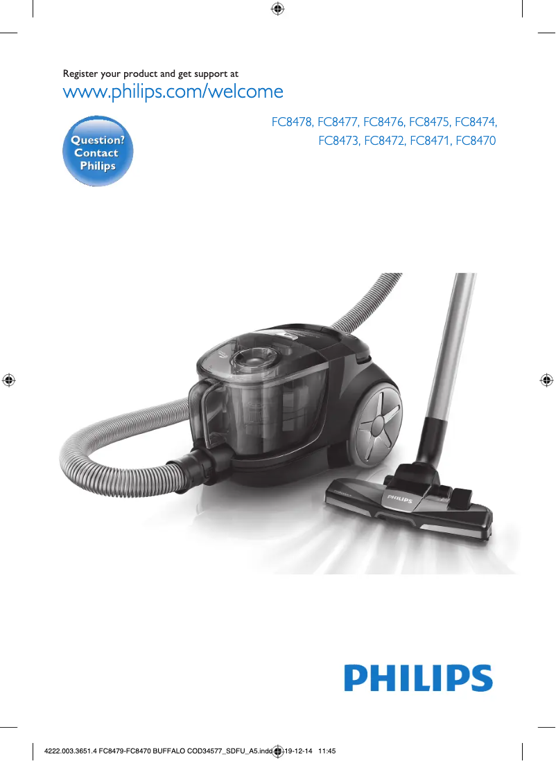 Image de la première page du manuel de l'appareil PowerPro Compact FC8477