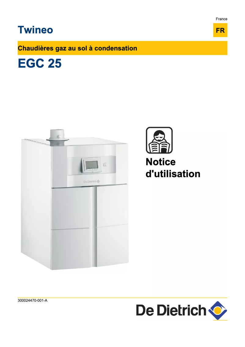 Page 1 de la notice Manuel utilisateur De Dietrich TWINEO EGC 25 BE
