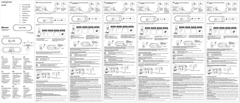 Page 1 de la notice Manuel utilisateur Creative D100