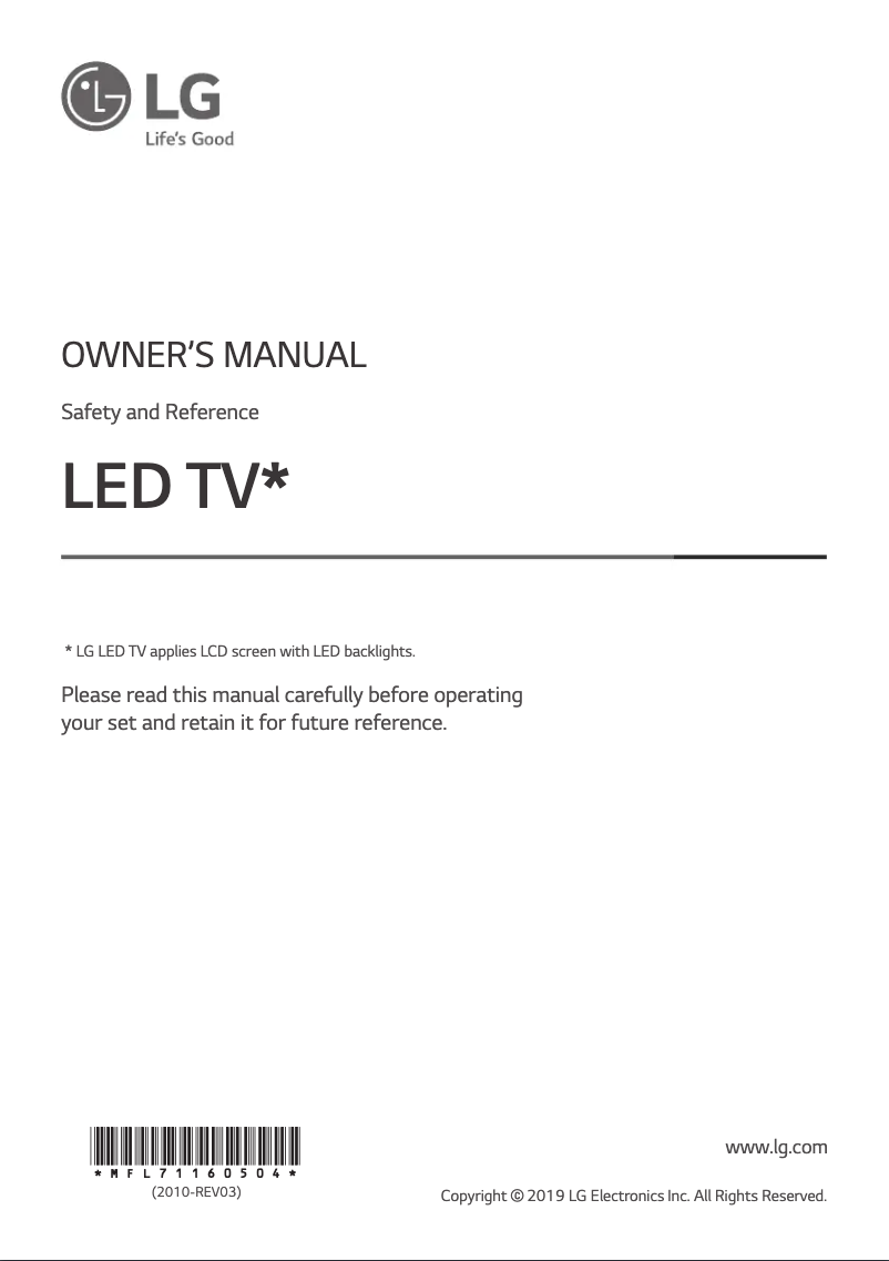 Página 1 del manual Manual de usuario LG 55UM7095PVC