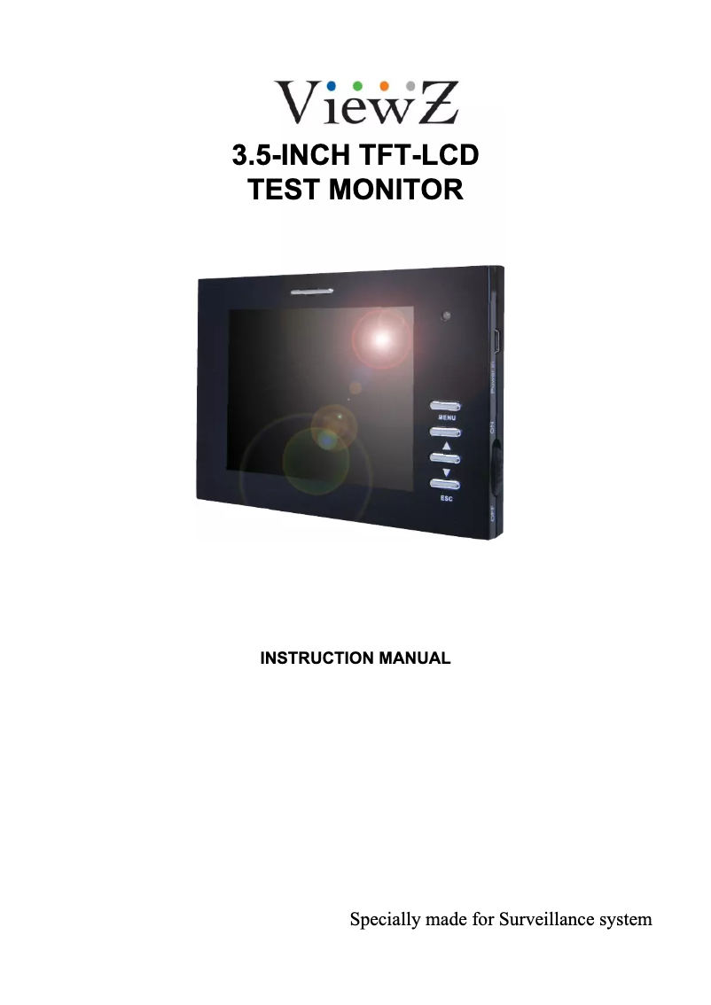 Page 1 de la notice Manuel utilisateur ViewZ VZ-35SM