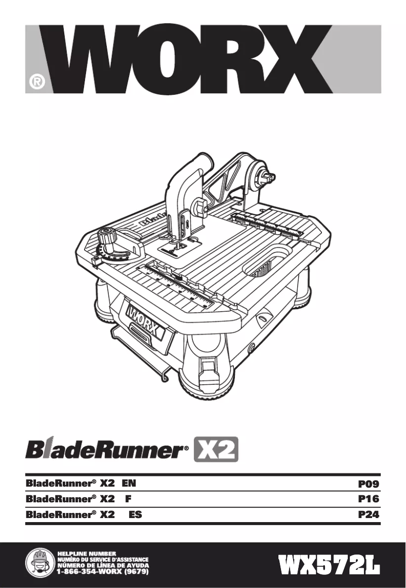 Page n°1 - Manuel utilisateur Worx WX572L