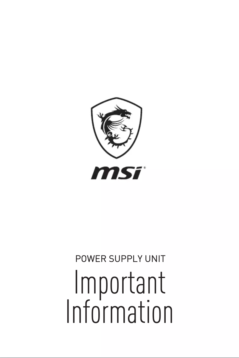 Page 1 de la notice Manuel utilisateur MSI MPG A850GF