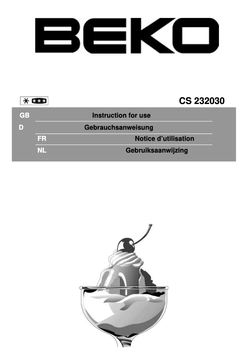 Image de la première page du manuel de l'appareil CS232030X