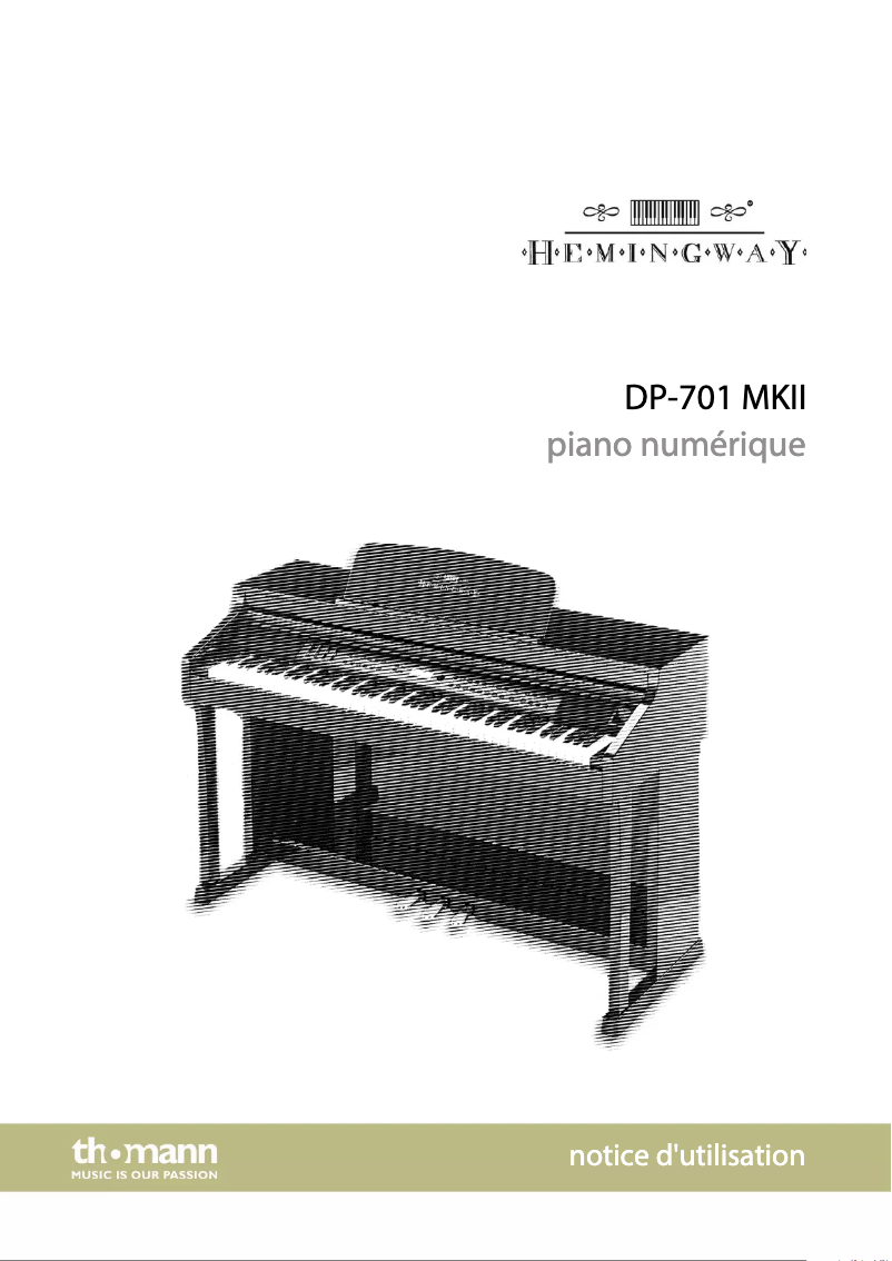 Page 1 de la notice Manuel utilisateur Hemingway DP-701 MKII