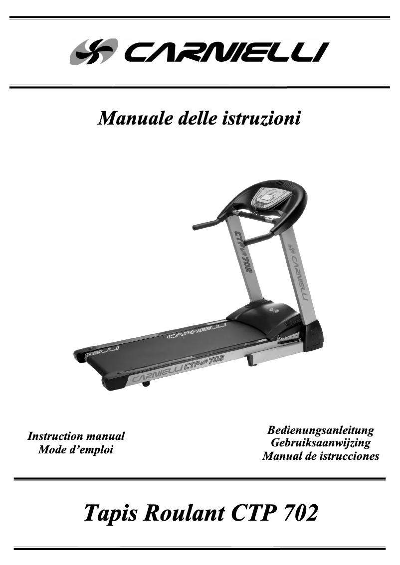 Page 1 de la notice Manuel utilisateur Carnielli CTP 702