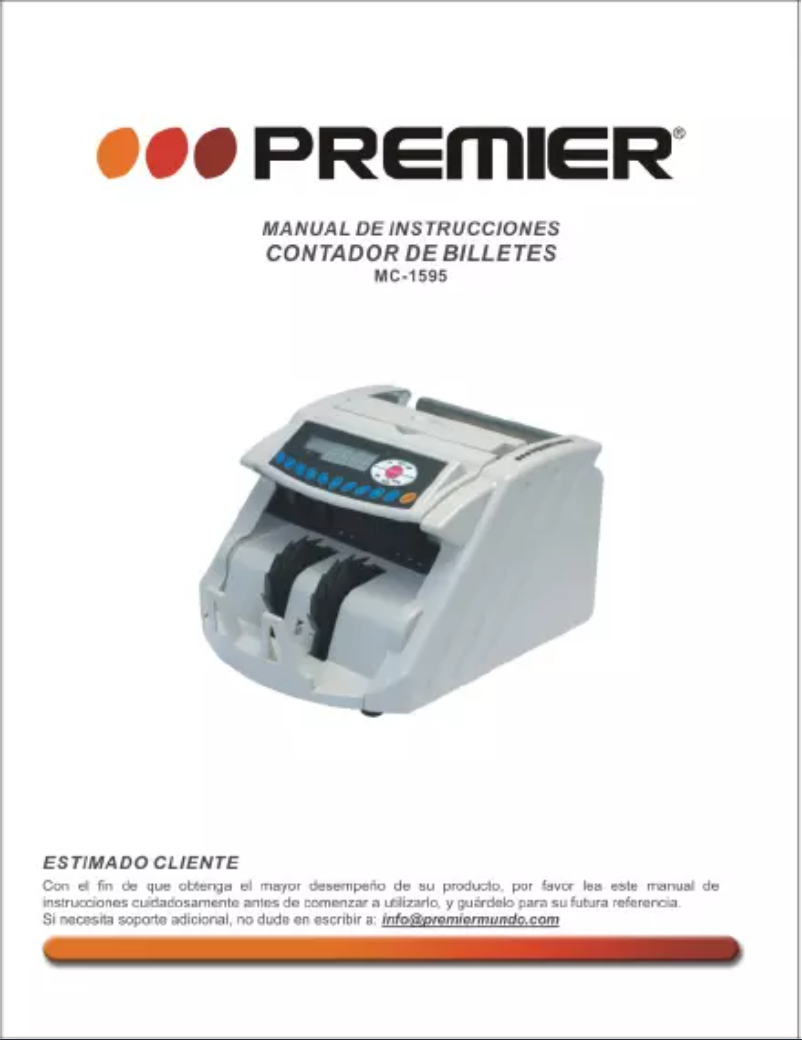 Image de la première page du manuel de l'appareil MC-1595