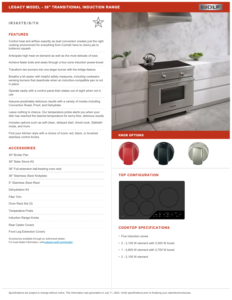 Page n°1 - Manuel utilisateur Wolf IR365TS