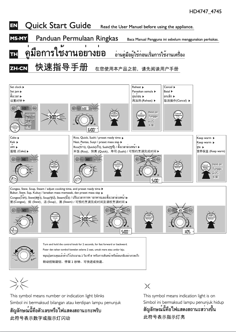 Imagen de la primera página del manual del dispositivo HD4745
