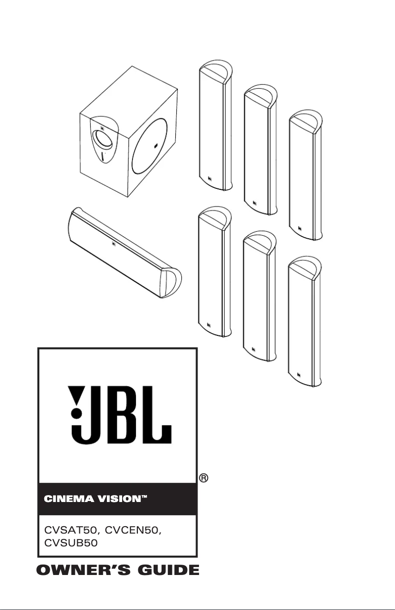 Page 1 de la notice Manuel utilisateur JBL Cinema Vision CVSAT50