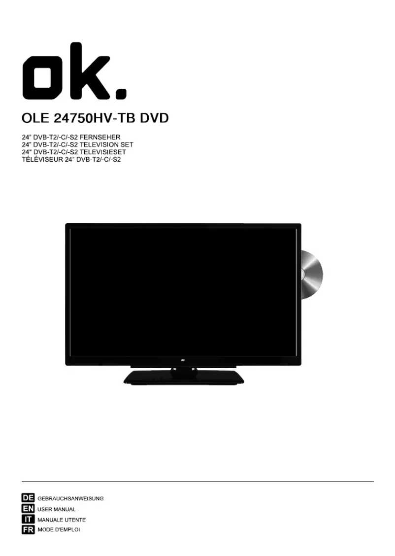 Page n°1 - Manuel utilisateur OK OLE 24750HV-TB DVD