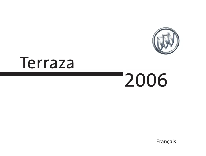Page n°1 - Manuel utilisateur Buick Terraza (2006)