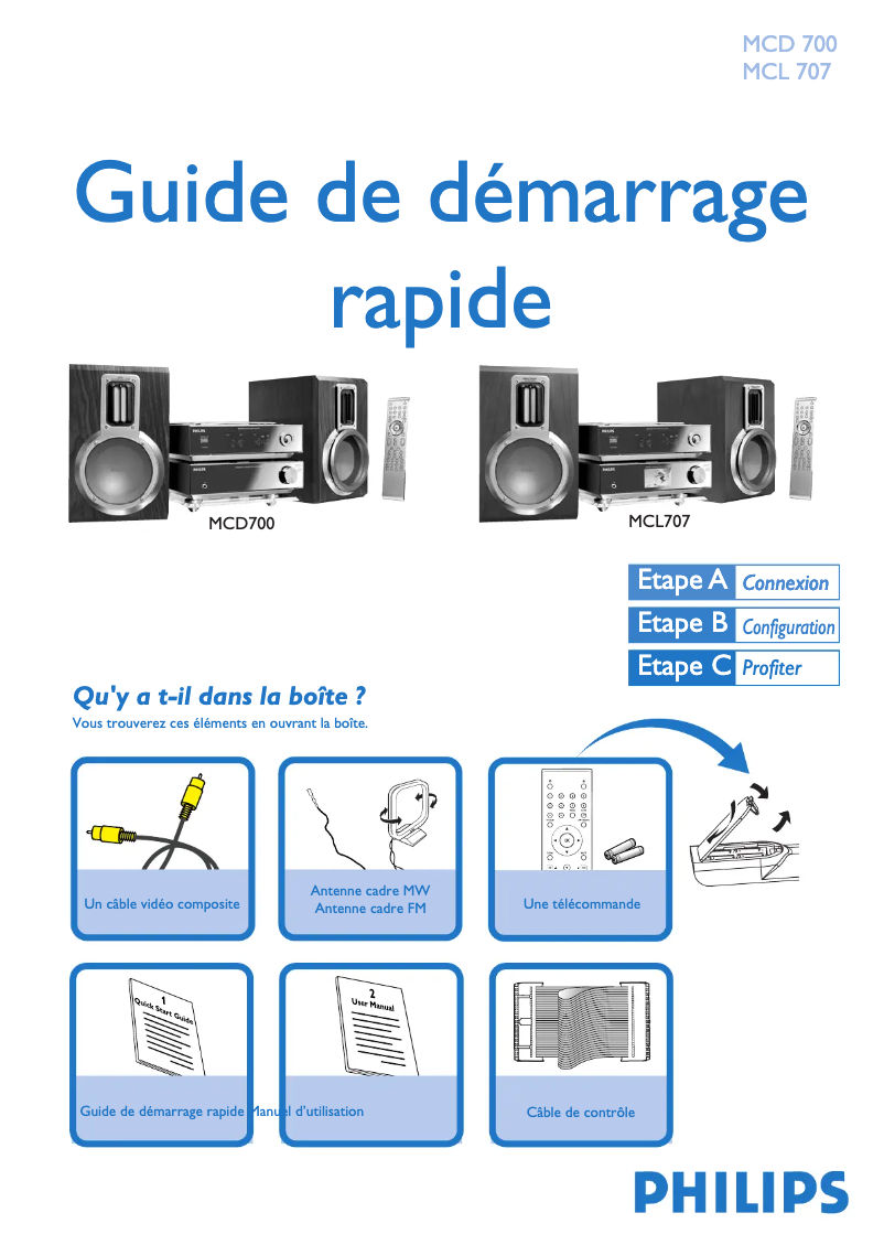 Image de la première page du manuel de l'appareil MCD700