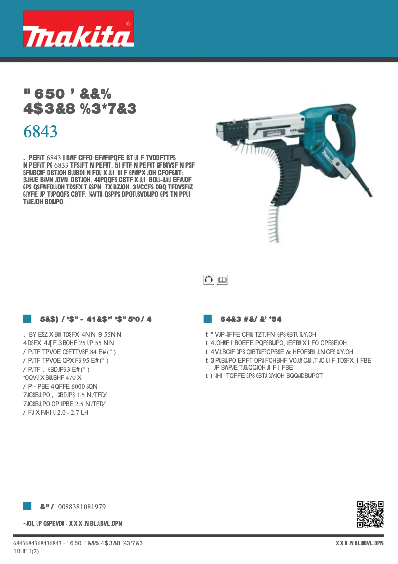 Image de la première page du manuel de l'appareil 6843