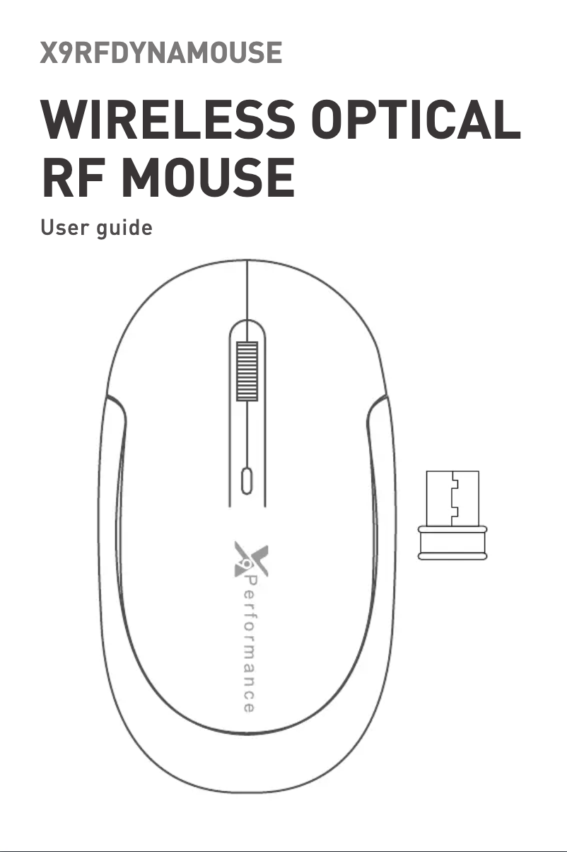 Image de la première page du manuel de l'appareil X9RFDYNAMOUSE