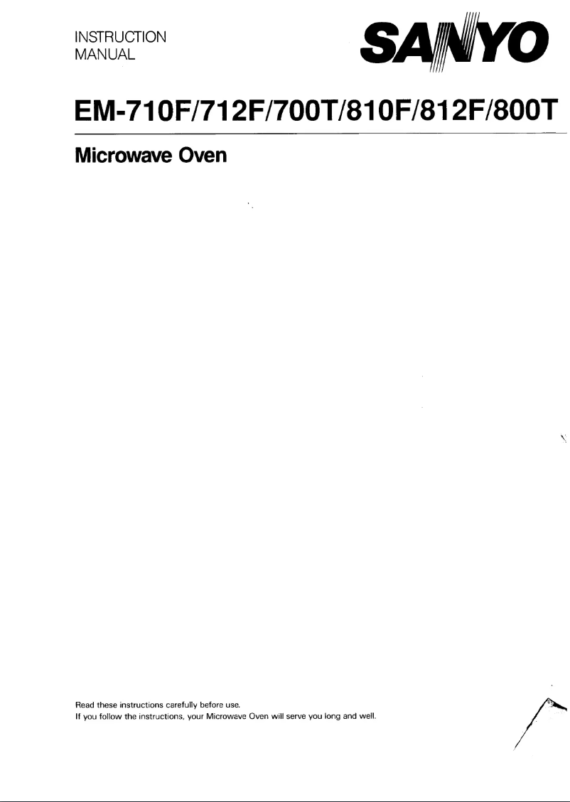 Página 1 del manual Manual de usuario Sanyo EM-810F