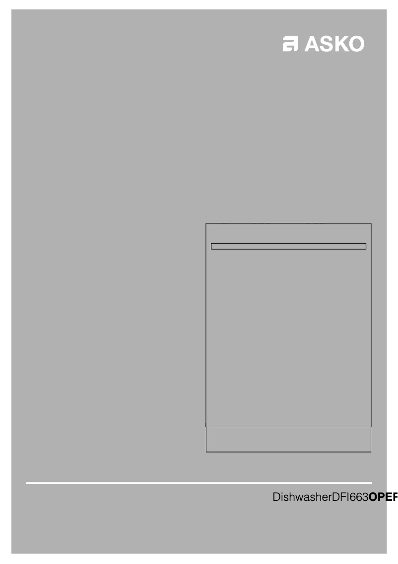 Page n°1 - Manuel utilisateur Asko DFI663