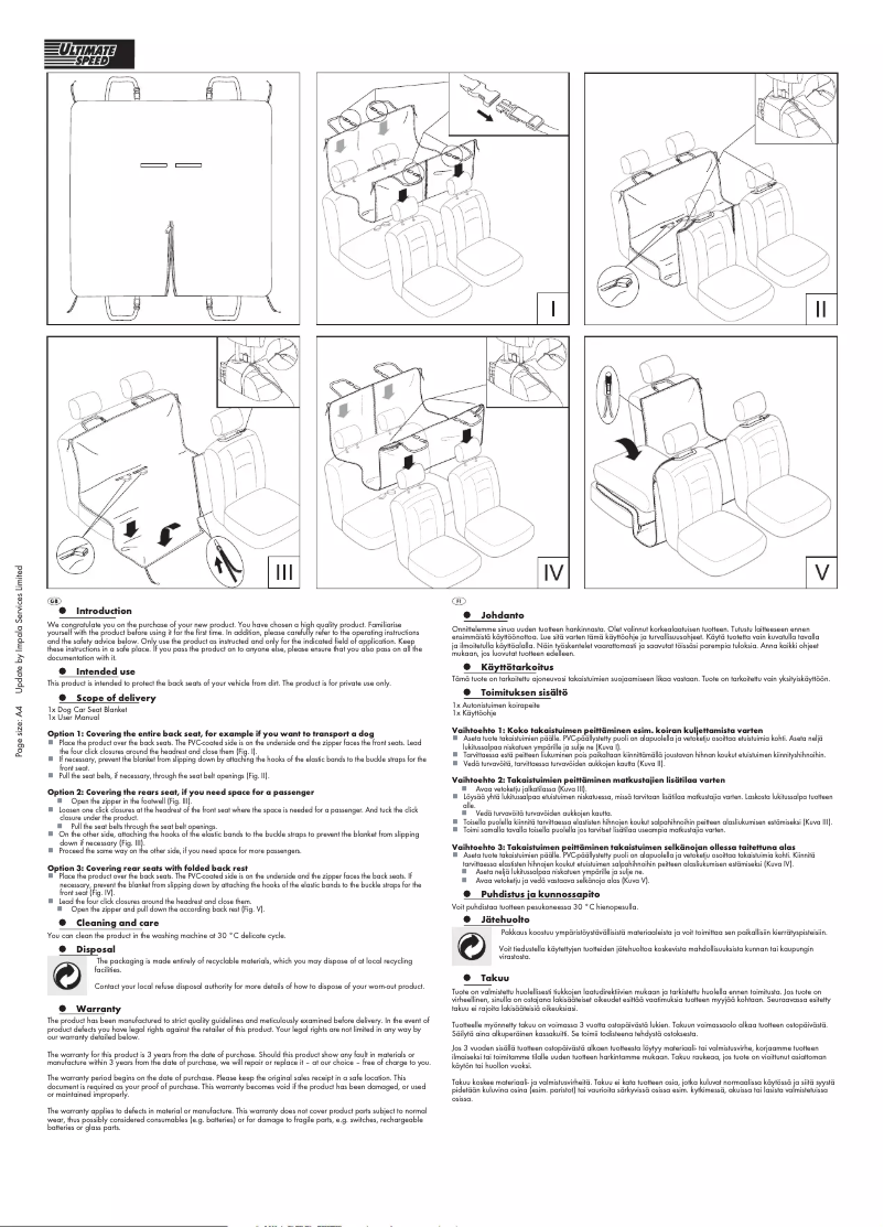 Page n°1 - Manuel utilisateur Ultimate Speed HG02915A